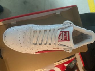 Puma size 12 red and white old school classic