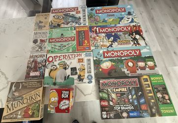 Brand New Sealed Monopoly Operation Munchkins Simpsons Board Game Collection