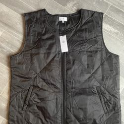 Socialite Vest Womens S/M Black Quilted Full Zip Sleeveless Jacket NEW NWT