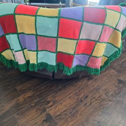 Crochet throw blanket