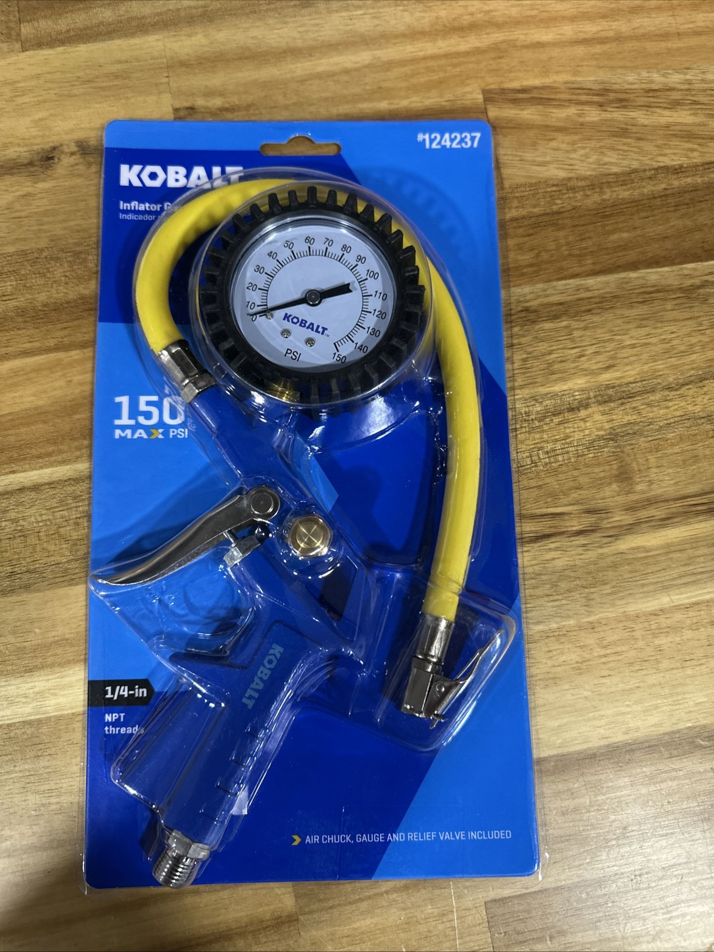 Kobalt Air Compressor Inflator Gun/Gauge - Up To 150 PSI - New in Package