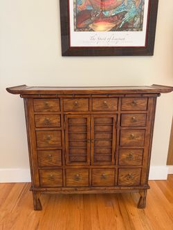 Wood Apothecary Chest/Cabinet