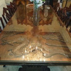 Dining Table Carved.