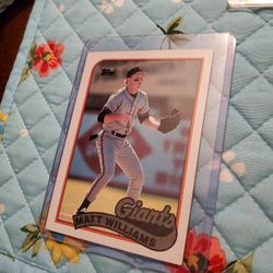 San Francisco Giants Matt Williams Error 1989 Topps Baseball Card 