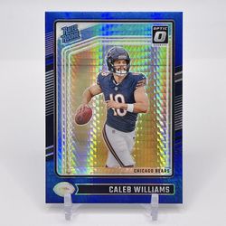 2024 Panini - Donruss Optic Football Rated Rookie Blue Hyper #201 Caleb Williams