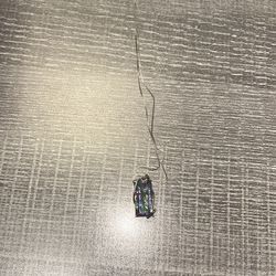 Fire topaz silver necklace