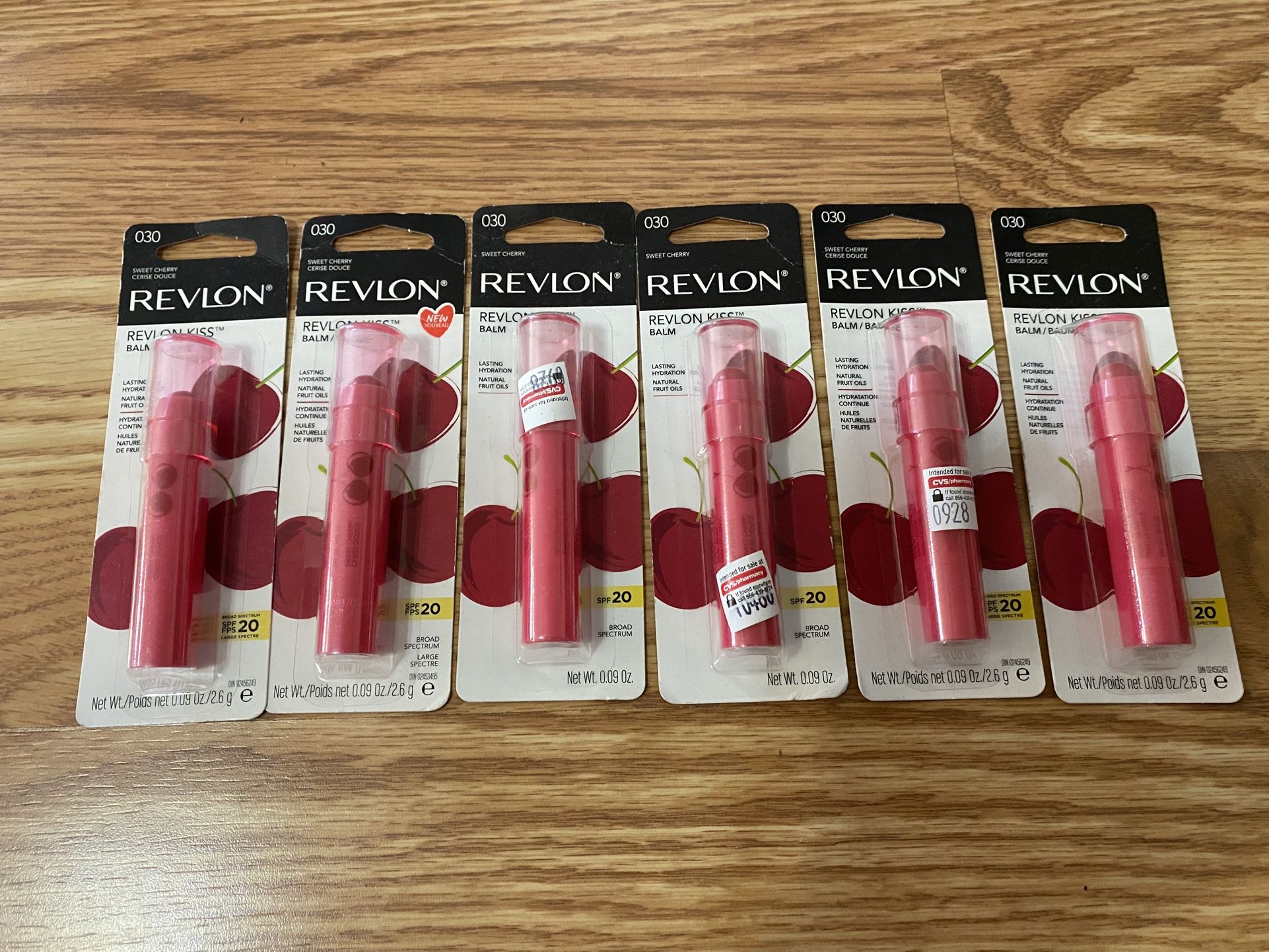 6 Revlon Kiss Balm ($15/set) #025, #030