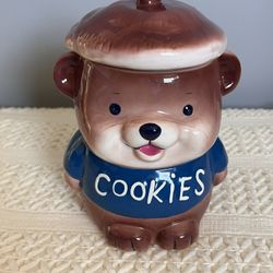 Vintage Teddy Bear Ceramic Cookie jar