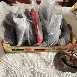 $30 takes it all—7 wigs and 3 hats. We're moving.