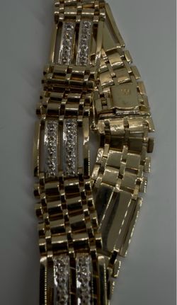 Men’s 14k Gold Diamond Bracelet
