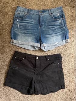 Time and Tru Jean shorts mid rise size 16