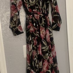 Long Black Floral Dress