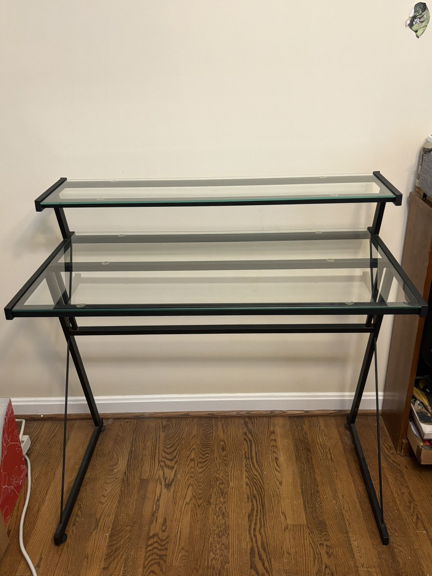 FREE Glass Top Computer Desk