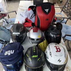 Motorcycle Gear Helmet Jacket Backpack 