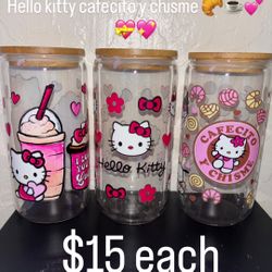 Hello Kitty Glass Cups 