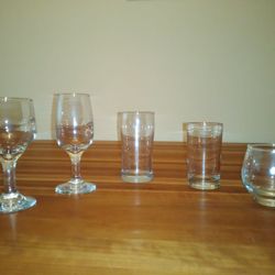 Lots of glasses and glassware.