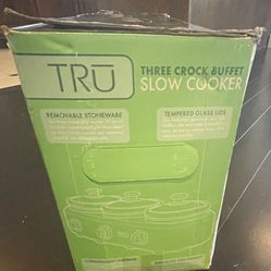TRU THREE CROC Buffett Slow Cooker – 1.5 Quarts (Brand New)