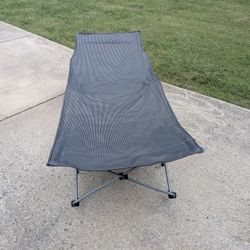 Portable Folding Camp Cot with Side Storage