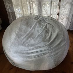 Large Bean Bag Chair W/ Grey Cover