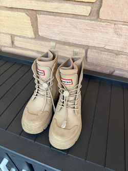 Hunter Lace-Up Combat Boots Tan