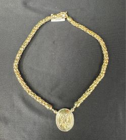 14KT YG CAMEO NECKLACE
