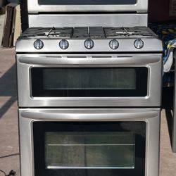 KitchenAid 30” Slide-In Gas Range KGRS505XSS01 – Double Oven – Stainless Steel