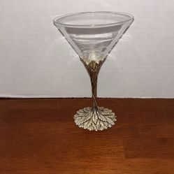 Grey Goose Martini Cocktail Glass and Pewter Stem 6.5"  S3