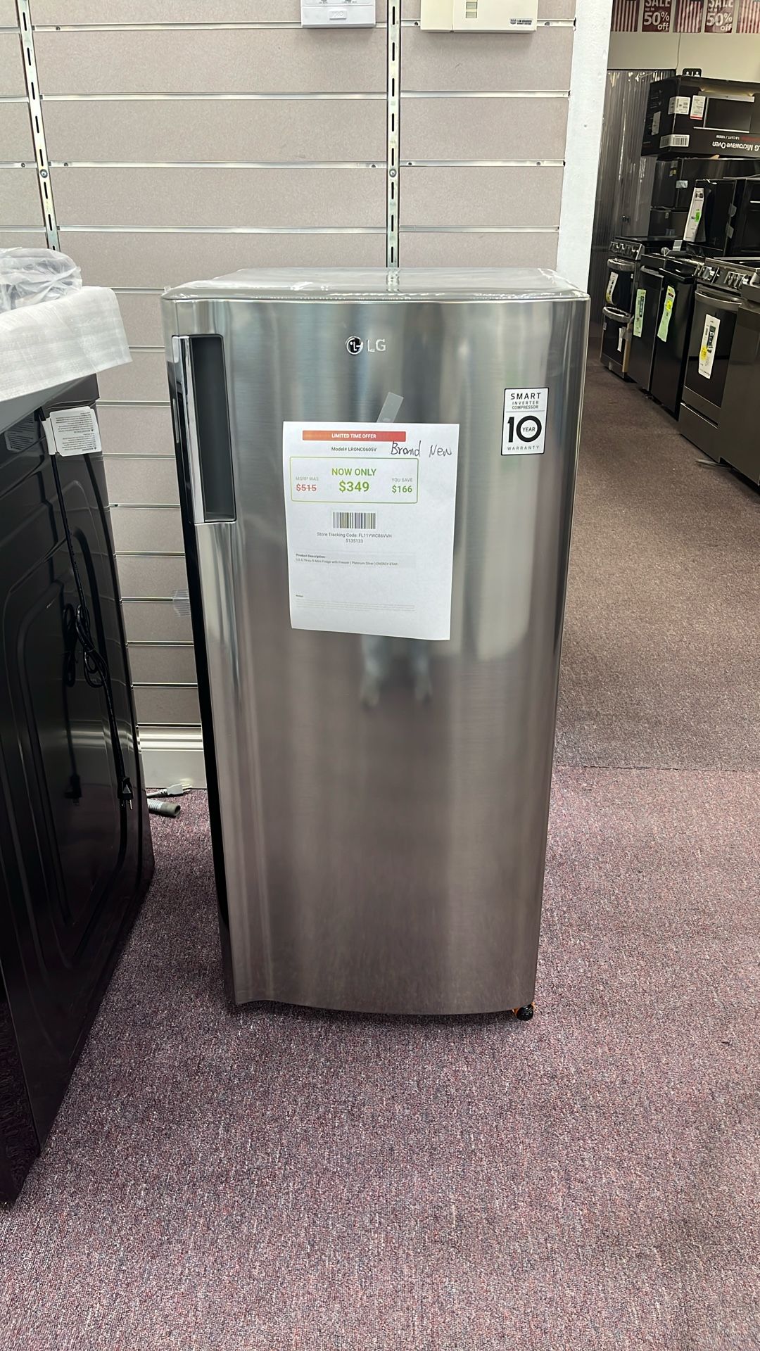 Refrigerator 24” Stainless Steel New 1 Year Warranty 