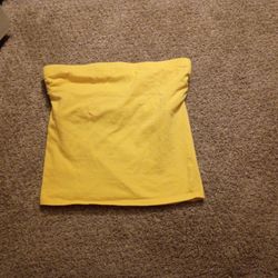 Yellow Scrunch Side Crop Top, Medium, Used Once