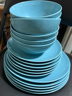 Sky blue plates  & bowls