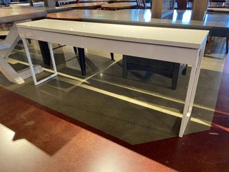 Modern Glossy White Two Drawer Console Table