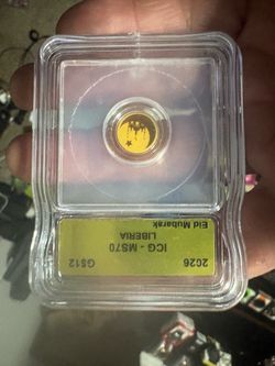2026 Liberia Eid Mubarak Gold Coin ICG MS70