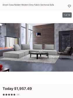 Like New Modern Modular Sectional Sofa
