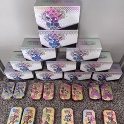 Pokemon Prismatic ETB Boxes and 151 Tins EMPTY