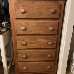 REVISED LISTING - 5 dresser drawer made by Pine Crafter Furniture solid wood - $77 