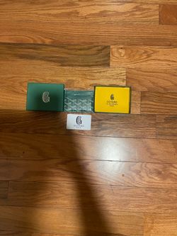 Graveyard Paris Women's Green Leather ID/Document Holder Card Holder Wallet w/ Box