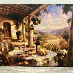 Large Canvas Wall Art - Tuscan Vineyard Scene