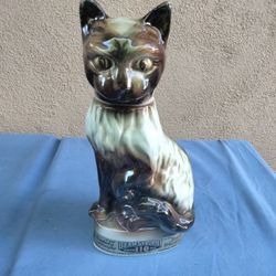 Siamese Cat Whiskey Bottle