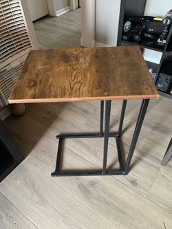 Industrial C-Shape Side Table