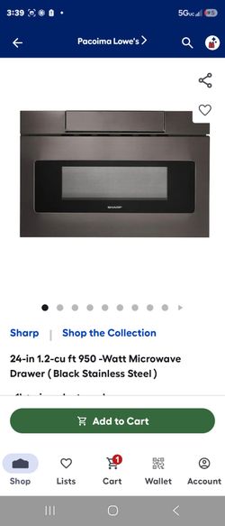 Sharp 24-in 1.2-cu ft 950-Watt Microwave Drawer