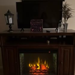 Oak Electric Fireplace Use With or Without heat