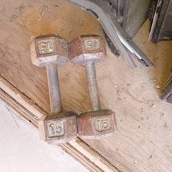Dumbbells 15 Pounds Set $25 