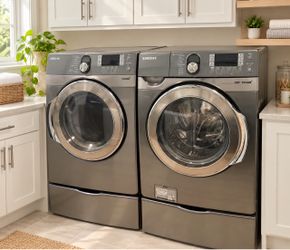 Stainless Steel Washer and Dryer