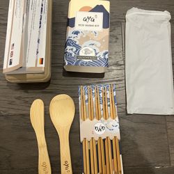 Bamboo Chopsticks, Spatula, and Spreader for Sushi Kit (NEW)