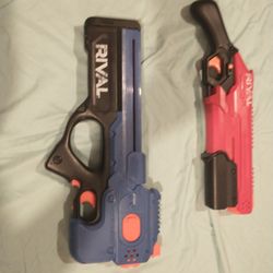 2 Nerf Rival Blasters, One Semi Auto, One Pump Action