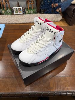 Air Jordan 7 High-Top Sneakers White Red