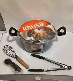 New IMUSA 4.8 Qt Nonstick Stock Pot with Utensils