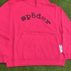 Pink VVS Rhinestone Sp5der Hoodie