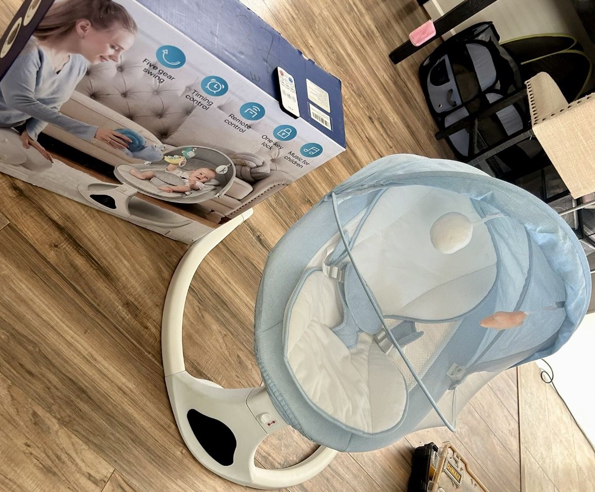 Baby Swing For Infant / Fully Assembled Out The Box And Ready To Use