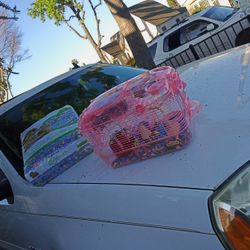 Hamster Cage With New Bag Of Confetti